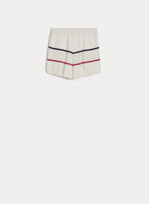 Къс панталон от плетиво Brunello Cucinelli Kids 4-6 — снимка 2