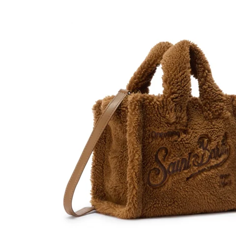 Дамска кафява чанта Vanity Teddy SAINT BARTH — снимка 6