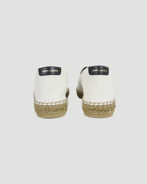 Embroidered Espadrilles in Ecru Canvas — снимка 4