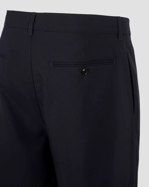 Black Wool Shorts — снимка 4