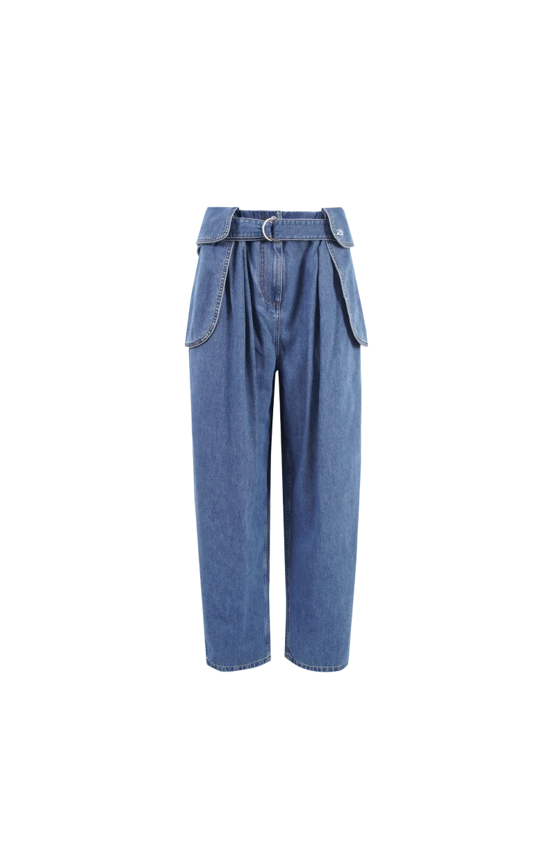 Draped Jeans in Denim