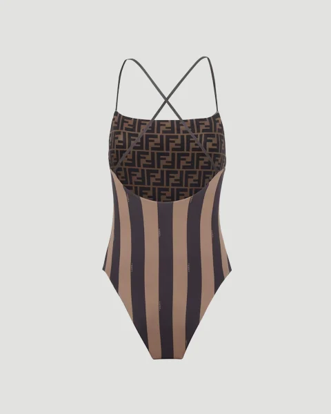 Brown Lycra® Reversible Swimsuit — снимка 3