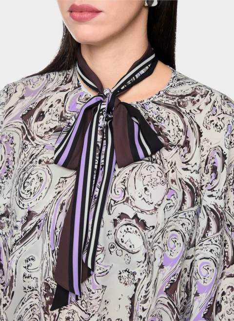Блуза с панделка 'Ornamental' Marc Cain Collections — снимка 4