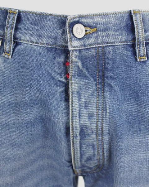 Stone Washed Straight-Leg Jeans — снимка 3
