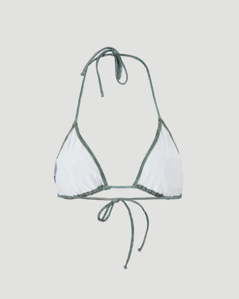 Spiral Print Bikini Top in Aqua — снимка 2