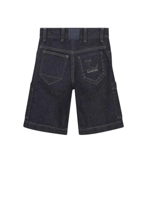 Къс панталон от деним Lanvin Kids — снимка 3
