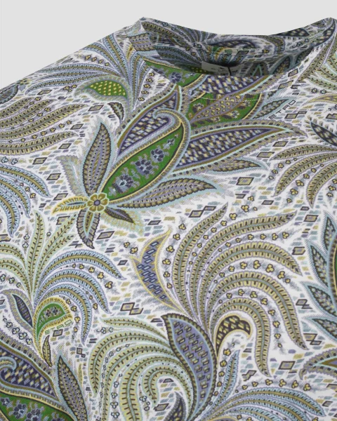Multicolor Paisley Cotton T-Shirt — снимка 2