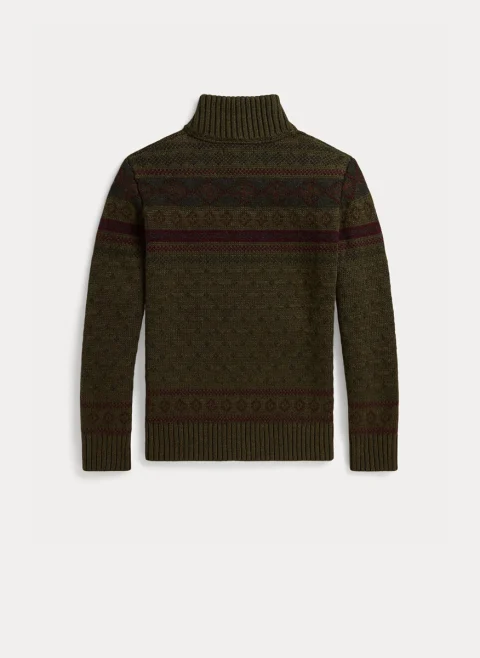 Пуловер с вълна и кашмир 'Fair Isle' Ralph Lauren Kids 6-14 — снимка 6