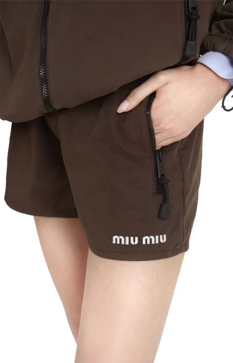 Washed Gabardine Shorts in Ebony — снимка 2