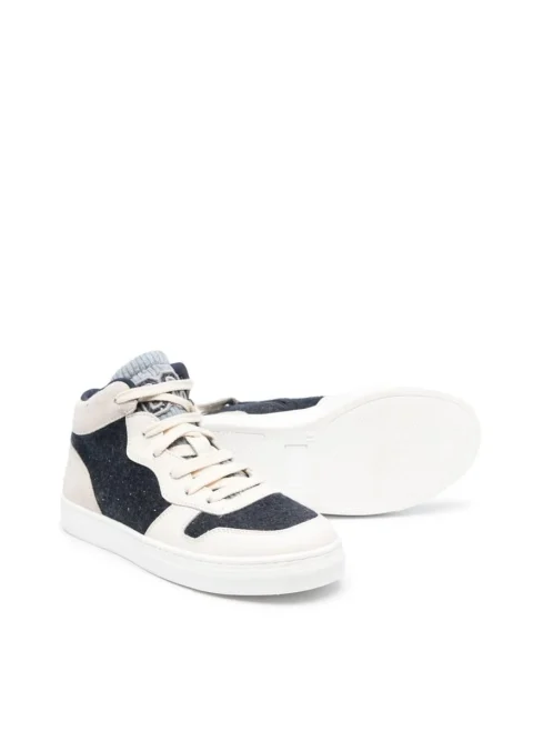 Кецове с детайли от вълна Brunello Cucinelli Kids
