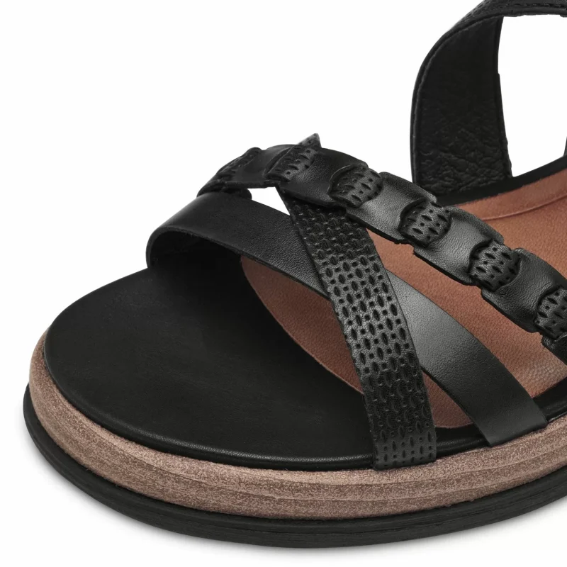 Дамски Равни Сандали TAMARIS – 1-28210-44-001 BLACK — снимка 4