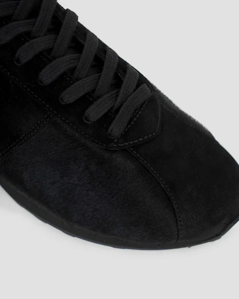 Mica Sneaker in Black Ponyhair and Suede — снимка 4
