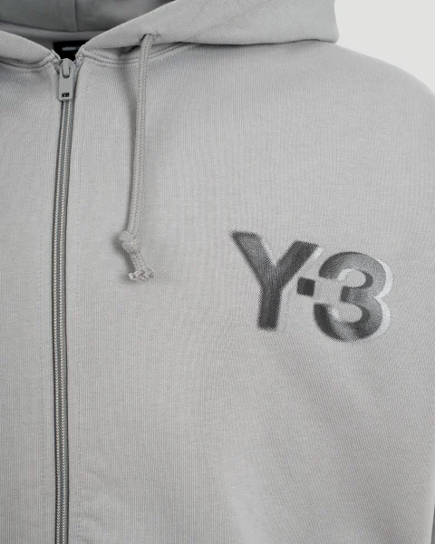 Logo Zip Hoodie in Grey — снимка 2