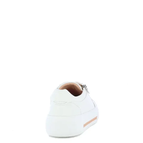 Дамски Сникърс CLARKS – 26185917 HOLLYROSE ZIP WHITE LEATHER — снимка 2