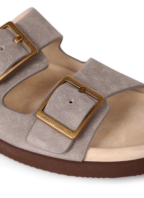 Велурени чехли Brunello Cucinelli — снимка 3