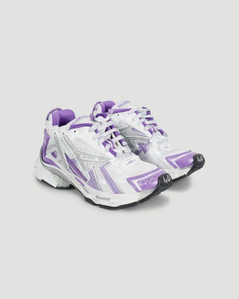 Runner Trainers in Purple and Silver — снимка 2