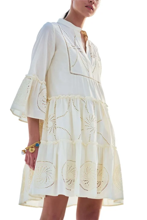 Рокля M-8452 off white