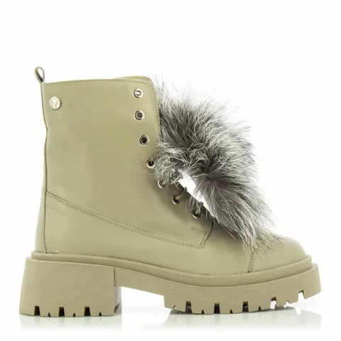 Дамски Кубинки CARLO FABIANI – 28105 PELICA IVORY FUR