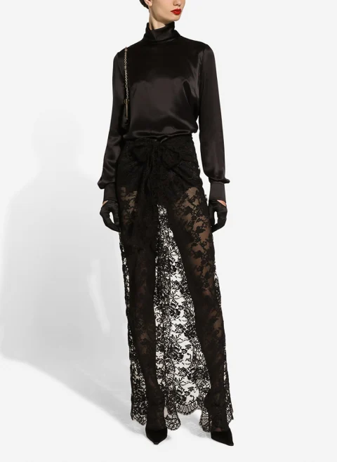 Блуза от копринен сатен Dolce&Gabbana