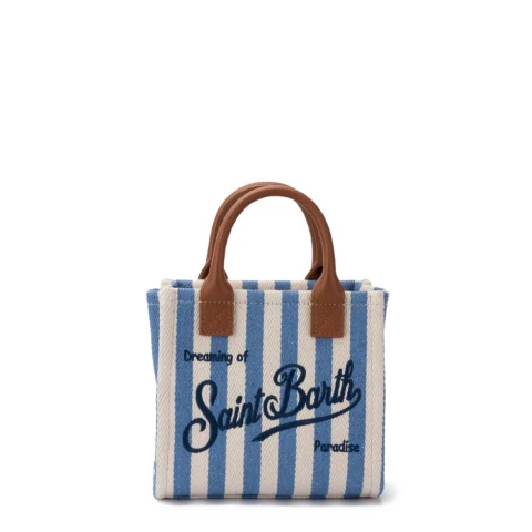 Дамска мини чанта с райе Vanity SAINT BARTH — снимка 6