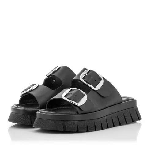 Дамски Равни Чехли CARLO FABIANI – 420.97 BLACK — снимка 3
