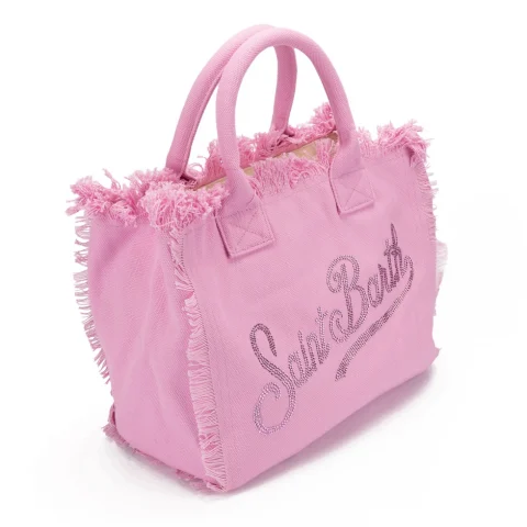 Розова плажна чанта Vanity SAINT BARTH — снимка 5