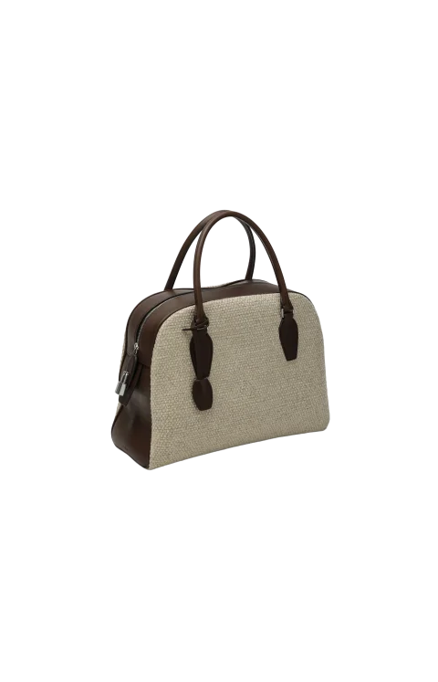 India 12 Canvas and Leather Bag — снимка 2