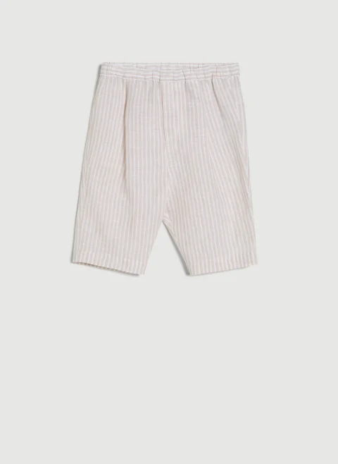 Раиран панталон от лен Brunello Cucinelli Kids 24-36M
