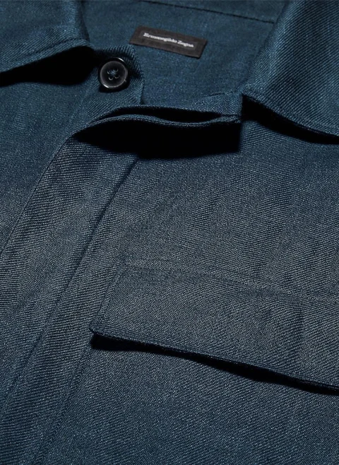 Риза от лен Ermenegildo Zegna — снимка 2