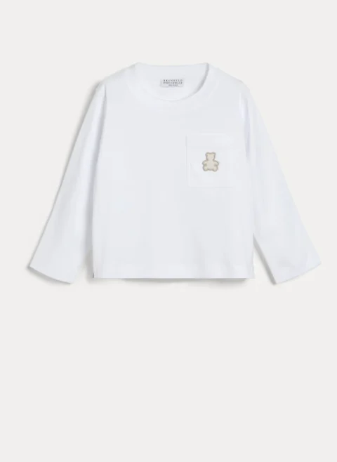 Блуза с апликиран джоб 'Bernie' Brunello Cucinelli Kids 2