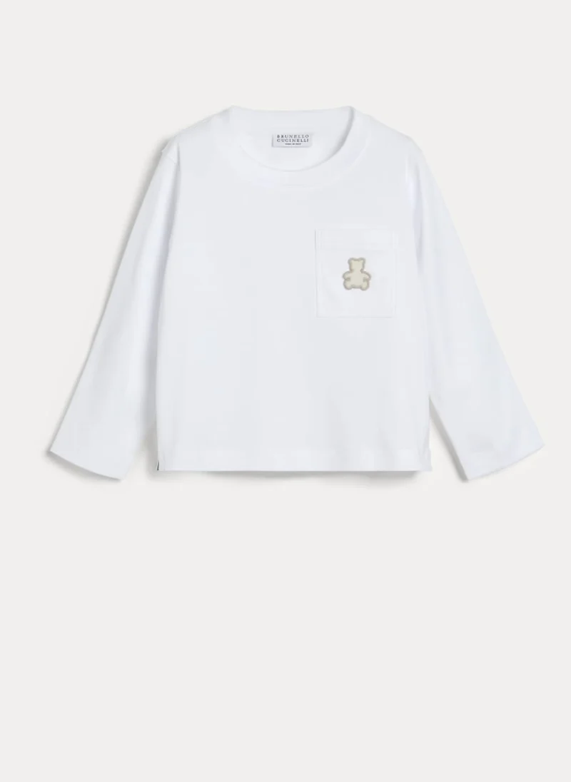 Блуза с апликиран джоб 'Bernie' Brunello Cucinelli Kids 2