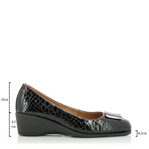 Дамски Обувки На Платформа VERONELLA – 25140128 BLACK CROCCO — снимка 4