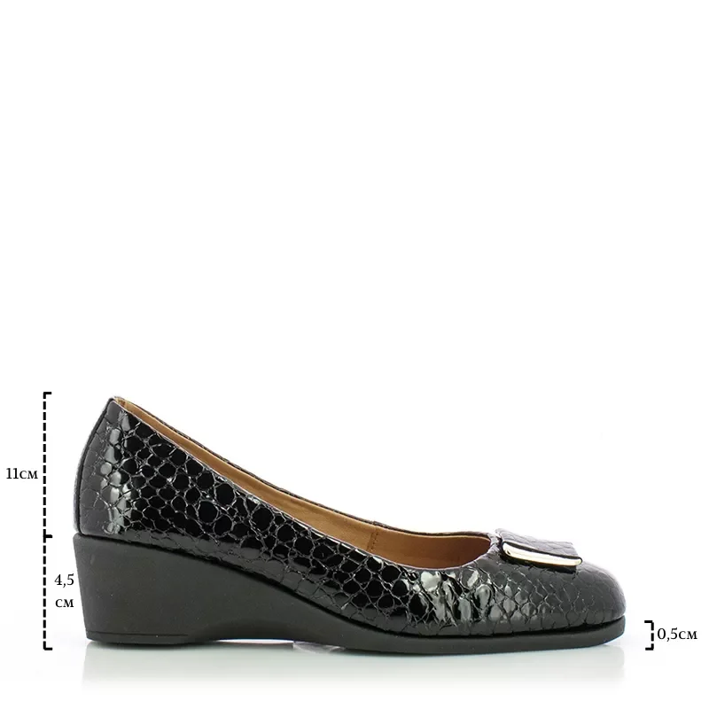 Дамски Обувки На Платформа VERONELLA – 25140128 BLACK CROCCO — снимка 4