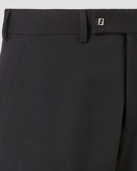 Wool Trousers in Black — снимка 2