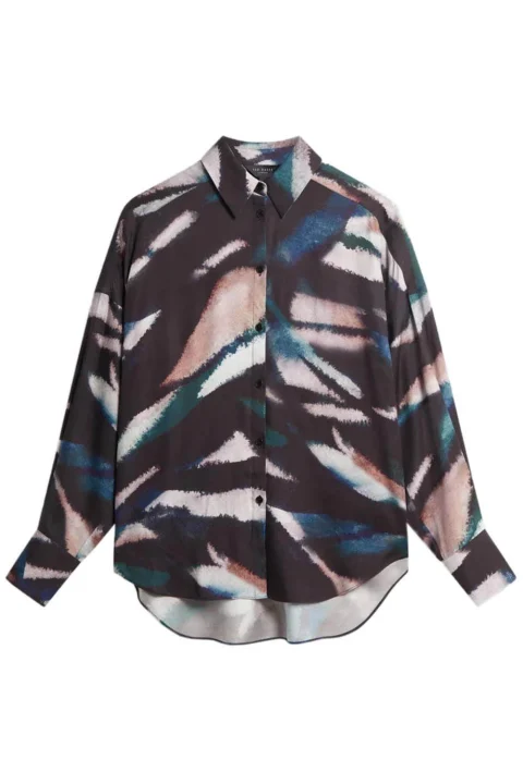 Риза Tropiza Printed Oversized Boyfriend 279932 black