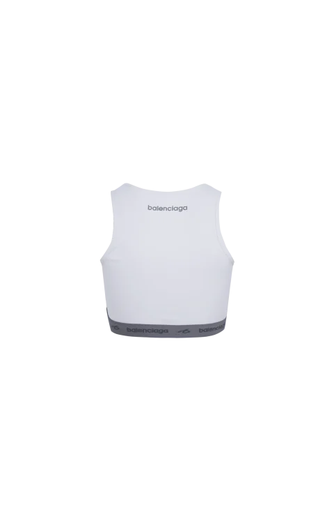 Cropped Sleeveless Top in White — снимка 2