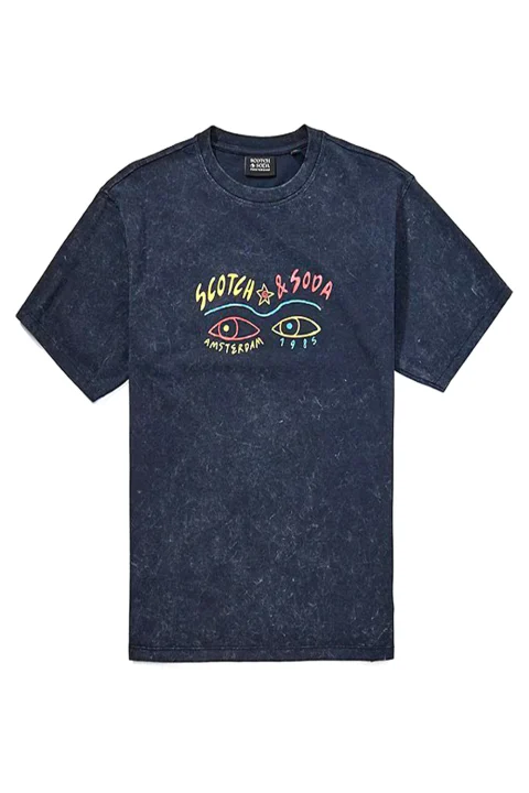 T-Shirt Front Artwork Relaxed Fit Snow Washed 183199 001 carbon