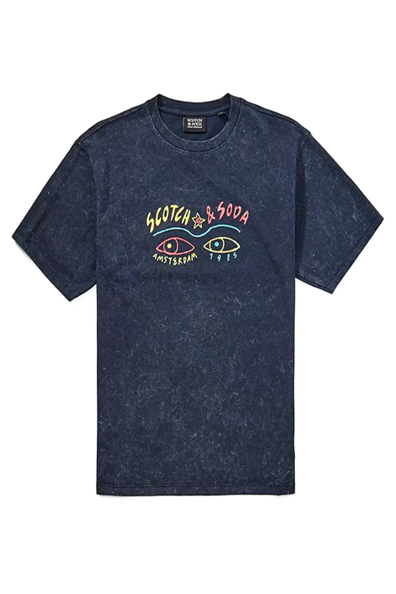 T-Shirt Front Artwork Relaxed Fit Snow Washed 183199 001 carbon