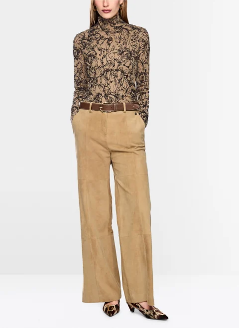 Блуза с кадифен принт Marc Cain Collections — снимка 4