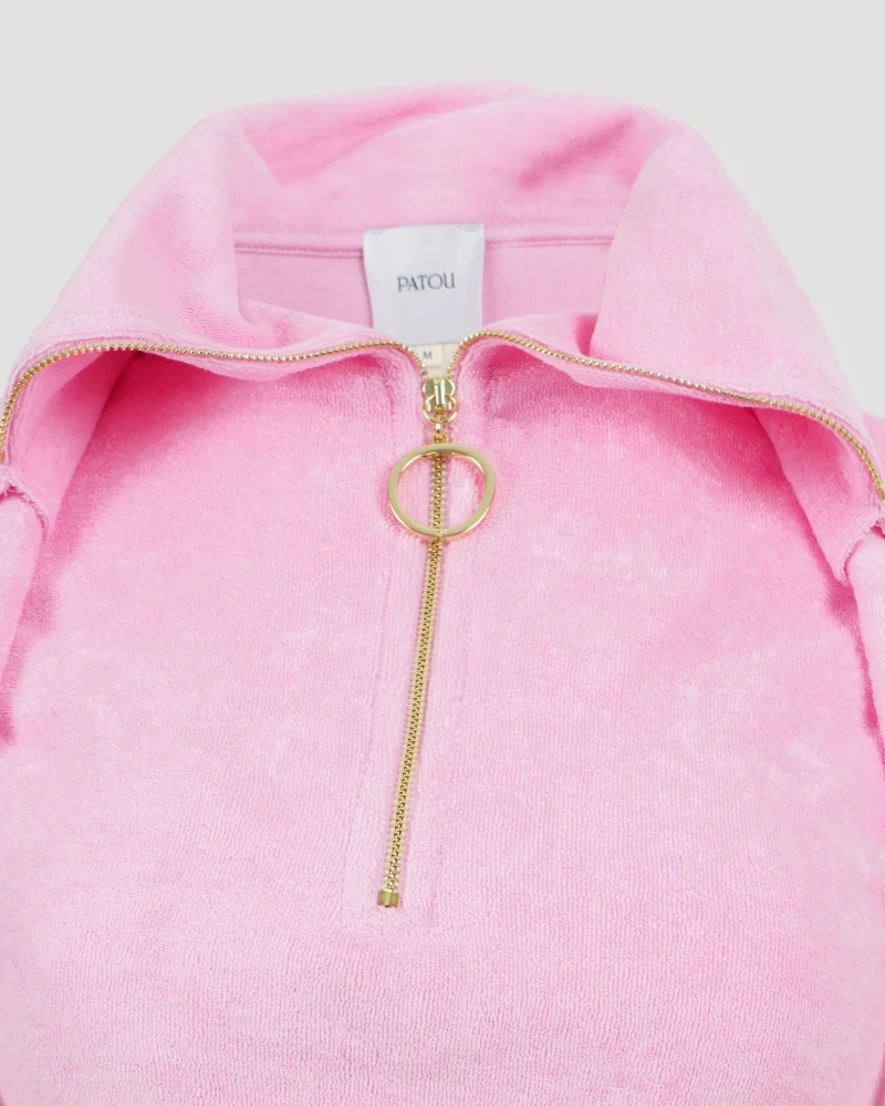 Cotton Polo Shirt in Pink — снимка 4