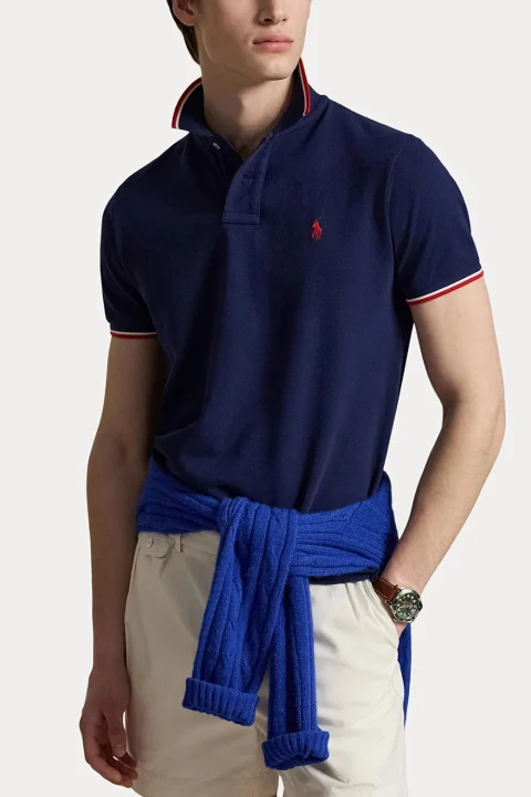 Polo 20/1 Mesh-Ssl-Psh 710842621505 410 navy — снимка 2