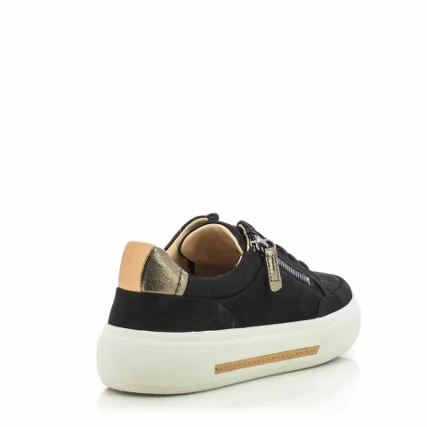 Дамски Сникърс CLARKS – 26182176 HOLLYHOCK ZIP BLACK NUBUCK — снимка 5