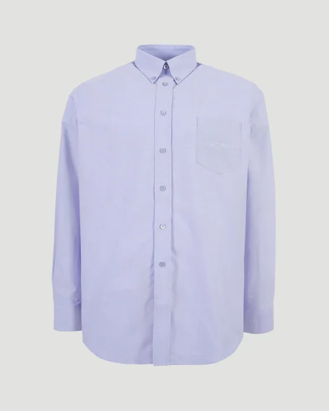 Shirt in Cotton Oxford with Givenchy Paris Jacquard