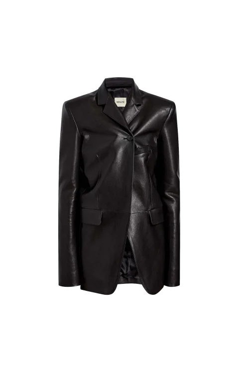 Sarmine Jacket in Black Leather