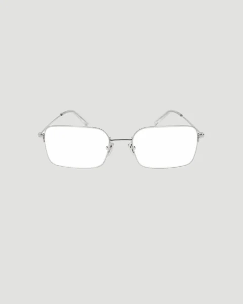 Invisible Rectangle Sunglasses in Silver