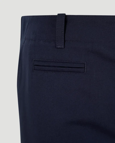 Fitted Chino Trousers in Navy — снимка 4