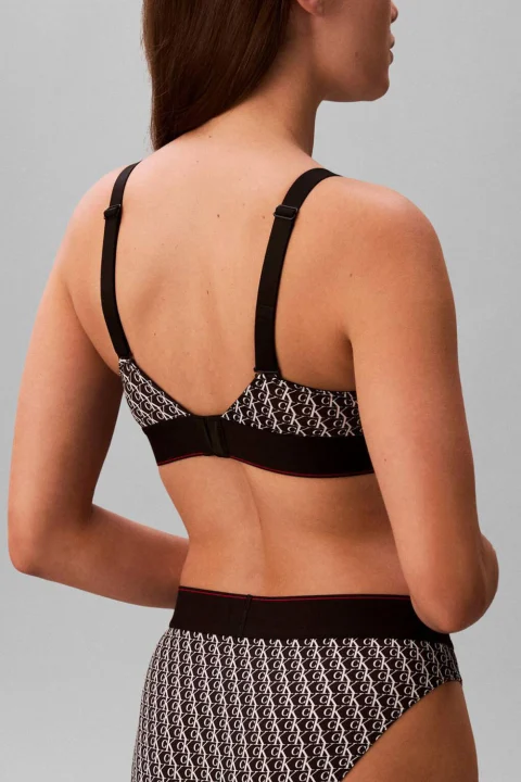 Bralette Lightly Lined Bralette LV00QF8877 2Y1 mini stepping logo black — снимка 2