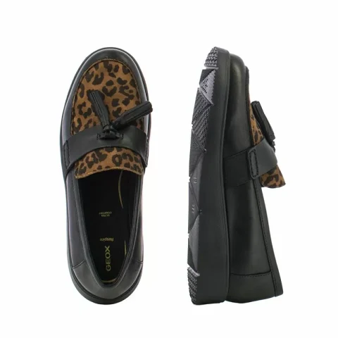 Дамски Мокасини GEOX – D04LCA D ARLARA BLACK/COGNAC — снимка 5