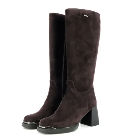 Ботуши На Ток CARLO FABIANI – 12715328 BROWN SUEDE — снимка 3