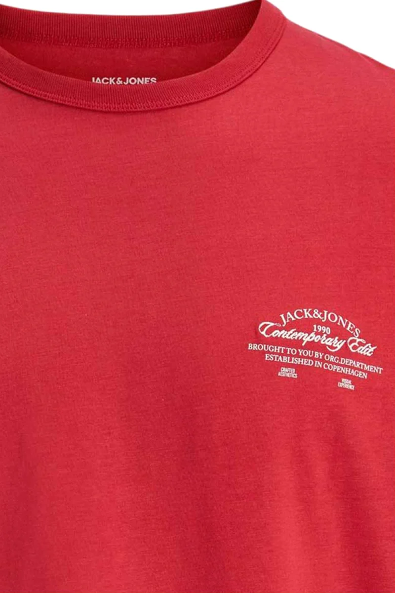 T-Shirt Jornantucket Script Chest 12290859 19-1662 TCX samba — снимка 2